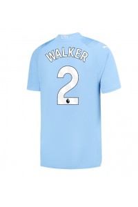 Manchester City Kyle Walker #2 Jalkapallovaatteet Kotipaita 2023-24 Lyhythihainen